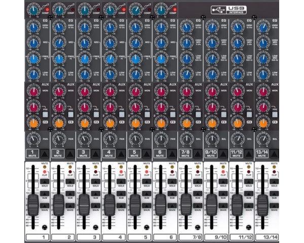 BEHRINGER XENYX X1832-USB MIXER PASSIVO 18 INGRESSI EFFETTI 24 BIT 6 COMPRESSORI EQ 9 BANDE + INTERFACCIA AUDIO USB - TechSoundSystem.com