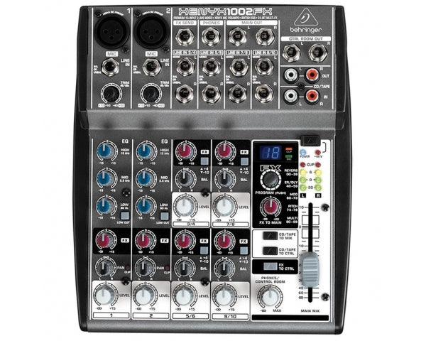 BEHRINGER XENYX 1002FX MIXER AUDIO PASSIVO 10 CANALI MULTIEFFETTI VOCE KARAOKE PHANTOM POWER +48V - TechSoundSystem.com