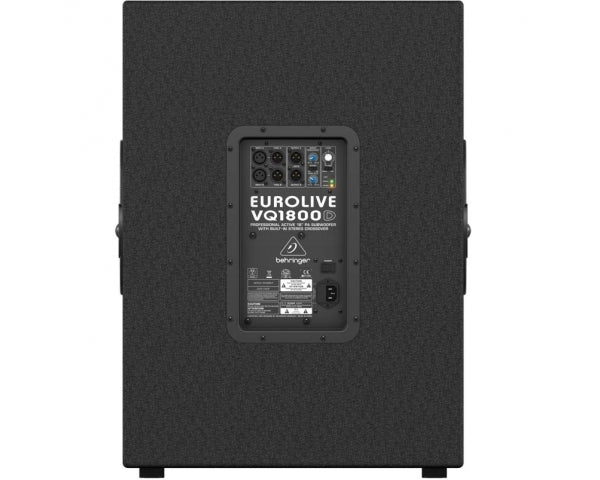 BEHRINGER VQ1800D EUROLIVE SUBWOOFER ATTIVO 500 WATT CONO 18" CROSSOVER STEREO - TechSoundSystem.com