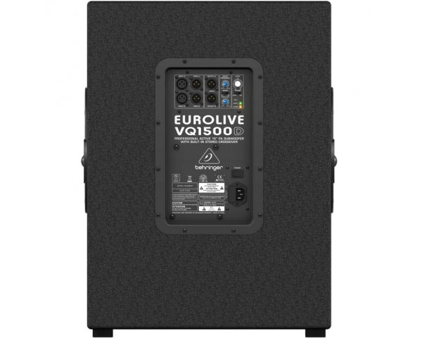 BEHRINGER VQ1500D EUROLIVE SUBWOOFER ATTIVO 500 WATT CONO 15" CROSSOVER STEREO - TechSoundSystem.com