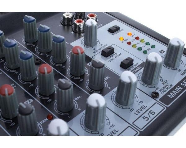 BEHRINGER XENYX 802 MIXER PASSIVO 8 CANALI 2 INGRESSI MICROFONI EQ 3 BANDE PHANTOM POWER +48V - TechSoundSystem.com