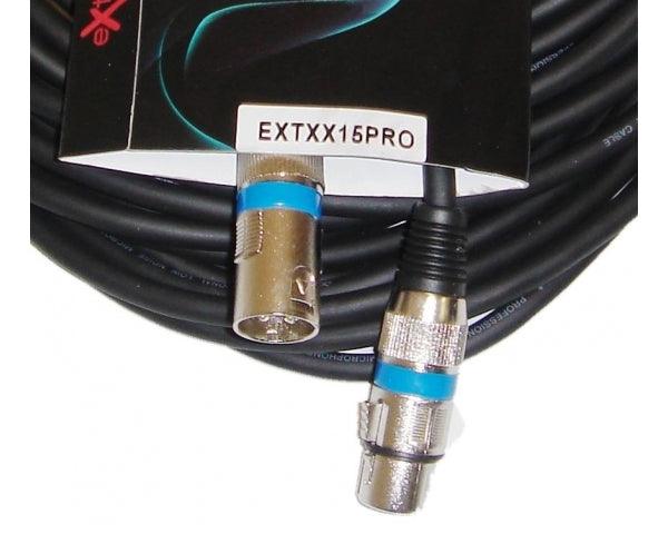 EXTREME CAVO MICROFONO/CASSE 15 METRI 1 CONNETTORE XLR MASCHIO 1 FEMMINA + STRAP + 12 ANELLINI CAVO MICROFONICO 6.5MM CONNETTORI SMONTABILI METALLO ANTISCIVOLO - TechSoundSystem.com