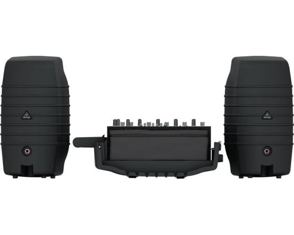 BEHRINGER PPA200 SISTEMA PORTATILE COMPATTO 5 CANALI 150 WATT CASSE + MIXER + MICROFONO +CAVI - TechSoundSystem.com