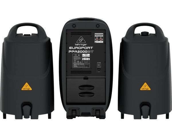 BEHRINGER PPA2000BT SISTEMA PA PORTATILE 2000 WATT CON BLUETOOTH E EFFETTI MIXER + CASSE - TechSoundSystem.com