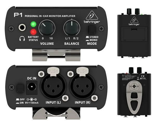 BEHRINGER P1 POWERPLAY AMPLIFICATORE MONO/STEREO CUFFIE 2 XLR IN ( P-1 ) - TechSoundSystem.com