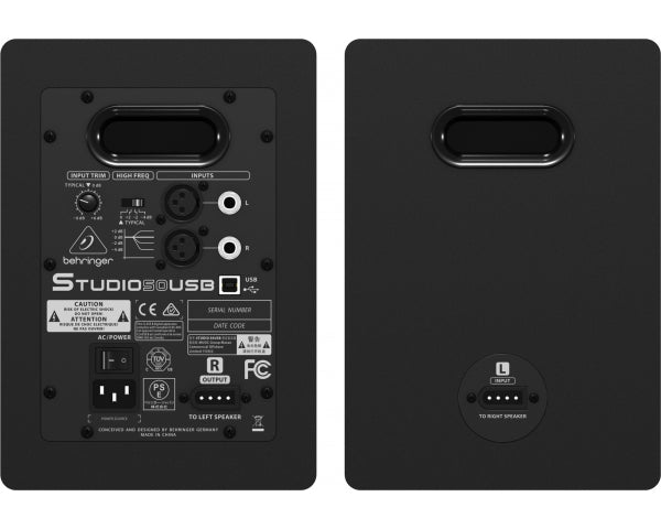 BEHRINGER STUDIO50-USB COPPIA STUDIO MONITOR DIGITALI 2 VIE 5"/1" 200 WATT XLR / JACK TRS IN - TechSoundSystem.com