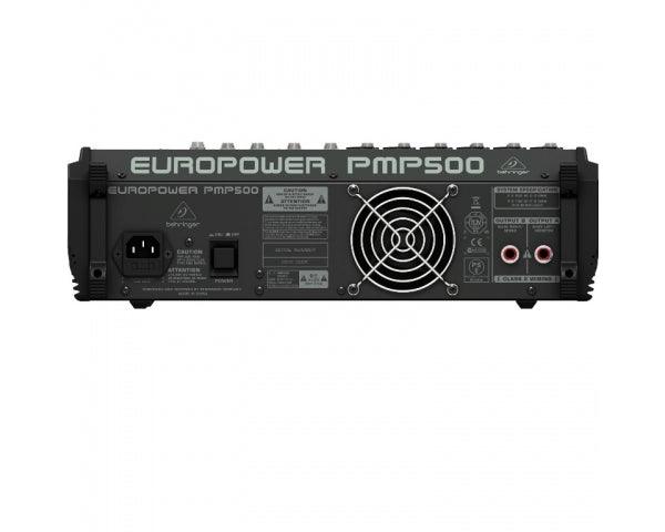 BEHRINGER PMP500 EUROPOWER MIXER AMPLIFICATO 12 CANALI EFFETTI FBQ 500 WATT 4 MIC XLR IN + 4 STEREO - TechSoundSystem.com