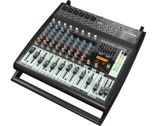 BEHRINGER PMP500 EUROPOWER MIXER AMPLIFICATO 12 CANALI EFFETTI FBQ 500 WATT 4 MIC XLR IN + 4 STEREO - TechSoundSystem.com