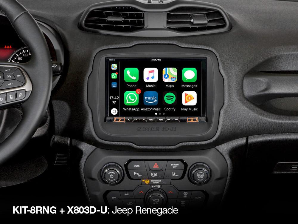 Alpine X803D-RN autoradio per JEEP RENEGADE schermo 8'' Android Auto, Car Play, GPS mappe TomTom - TechSoundSystem.com