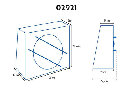 Phonocar 02921 Subwoofer Boxato passivo da 280W woofer 200mm - TechSoundSystem.com