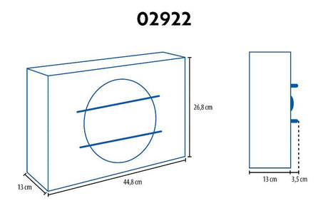 Phonocar 02922 Subwoofer passivo boxato 280W woofer da 200mm - TechSoundSystem.com