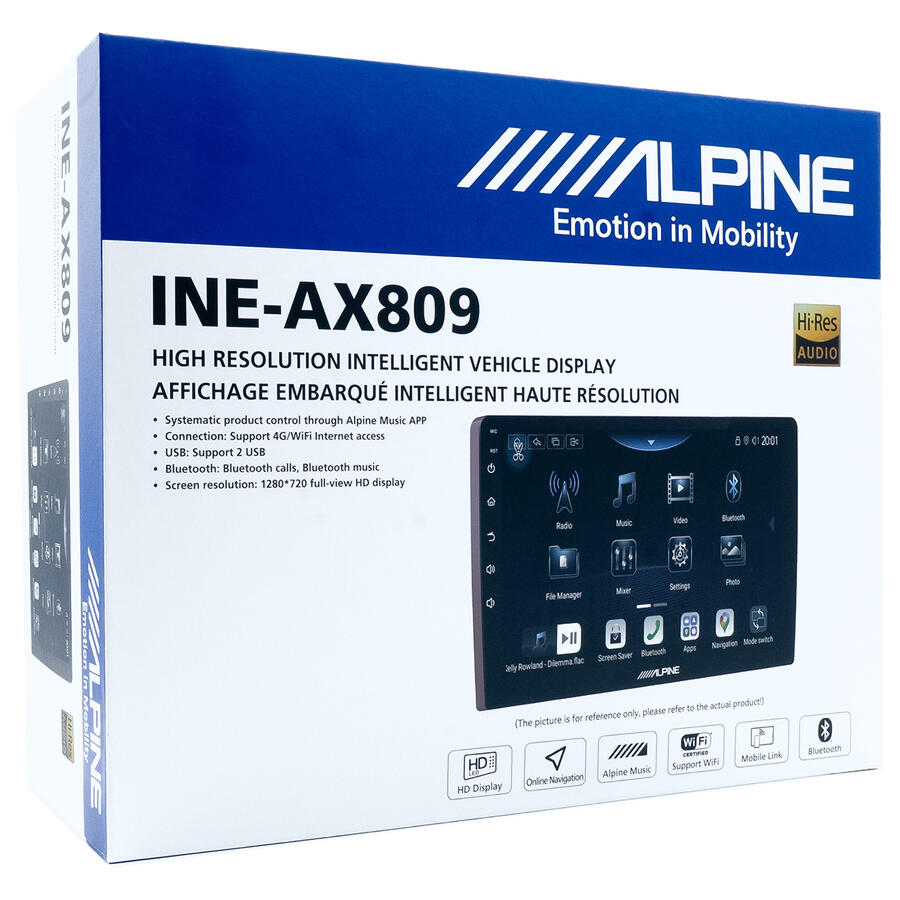 Alpine INE-AX809 Autoradio multimediale Android universale con Alpine OS da 9 pollici (8+256G)
