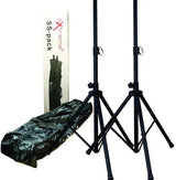 EXTREME SS-PACK SPEAKER STAND KIT SET SUPPORTI CASSE ALLUMINIO! CON BORSA TRASPORTO ALTEZZA REGOLABILE SISTEMA DI SICUREZZA IN ACCIAIO - TechSoundSystem.com