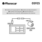 Phonocar 05925 Cavo per collegare ad un sistema multimediale aftermarket la retrocamera OEM