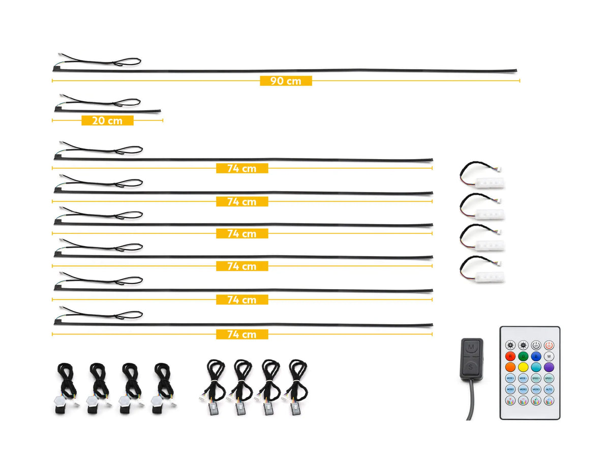 Phonocar 07308 LED AMBIENCE KIT FULL tantissime combinazioni di colore e giochi di luce
