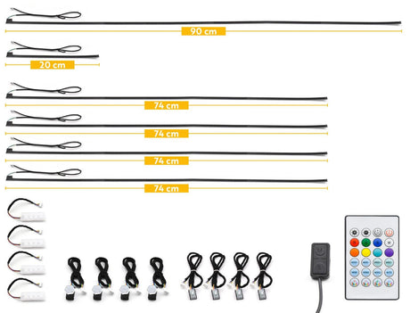Phonocar 07309 AUTOMOTIVE LED AMBIENCE KIT per la personalizzazione luminosa dell’abitacolo - TechSoundSystem.com