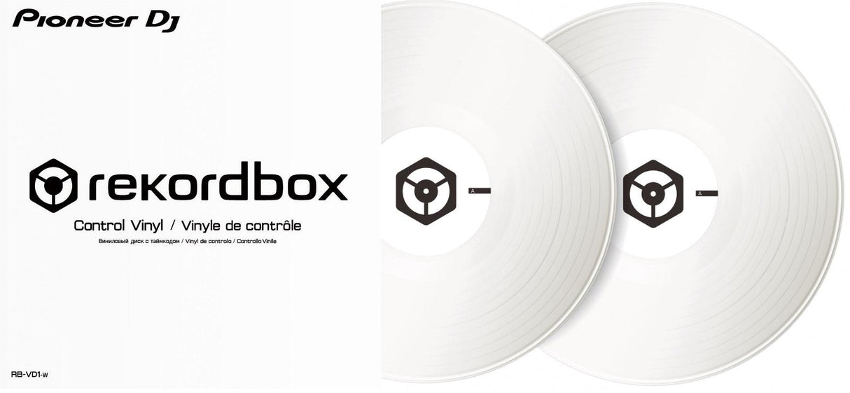 PIONEER RB-VD1-W COPPIA DI VINILI DI CONTROLLO PER REKORDBOX BIANCHI - TechSoundSystem.com