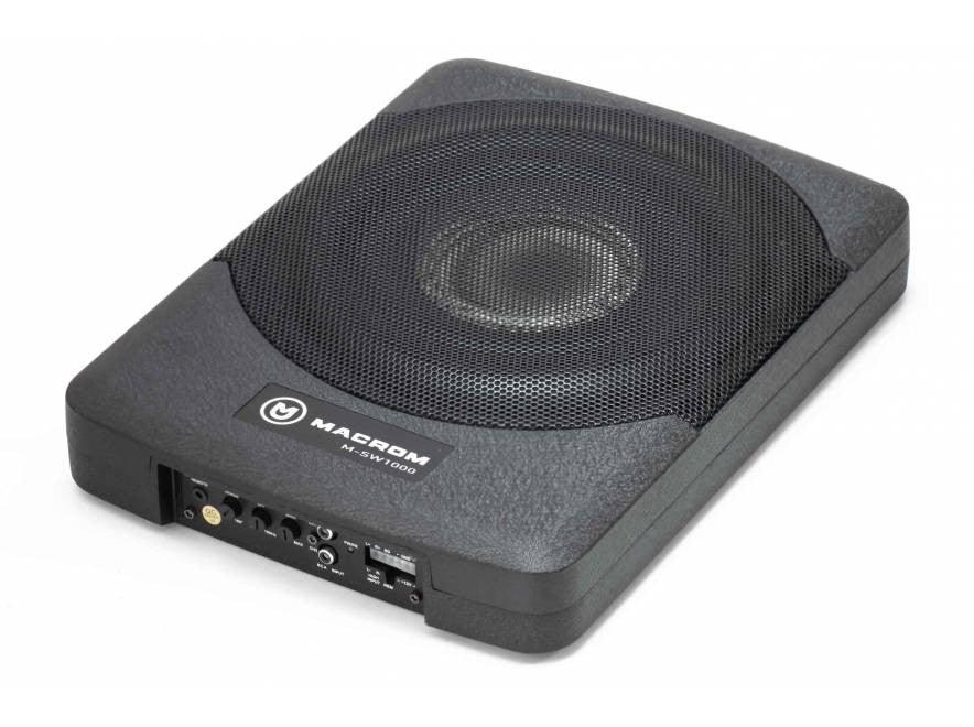 Macrom M-SW1000 Subwoofer sottosedile amplificato 10” DUAL-COIL 200W - TechSoundSystem.com
