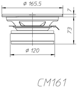 CIARE CM161 Extended range 165mm 4Ohm 200w (1PZ) - TechSoundSystem.com