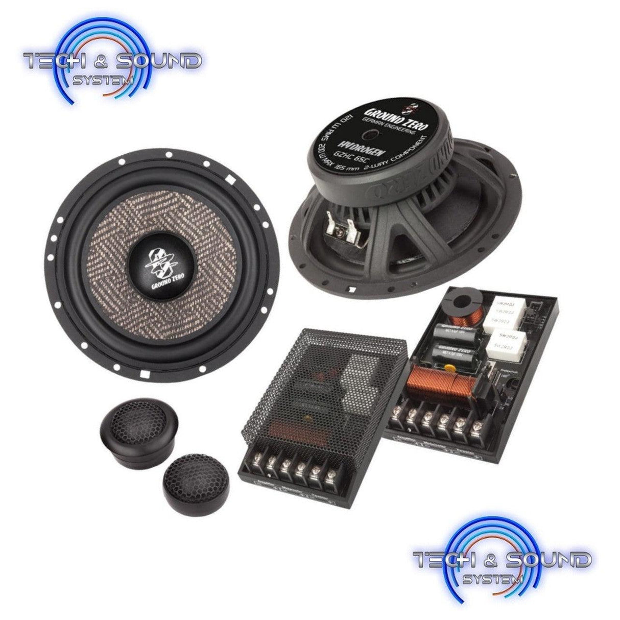 GROUND ZERO GZHC 65C Kit Altoparlanti 2 vie, woofer da 165, tweeter da 36.5 mm - TechSoundSystem.com