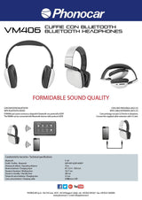 Phonocar VM406 Cuffie audio Bluetooth Wireless - TechSoundSystem.com