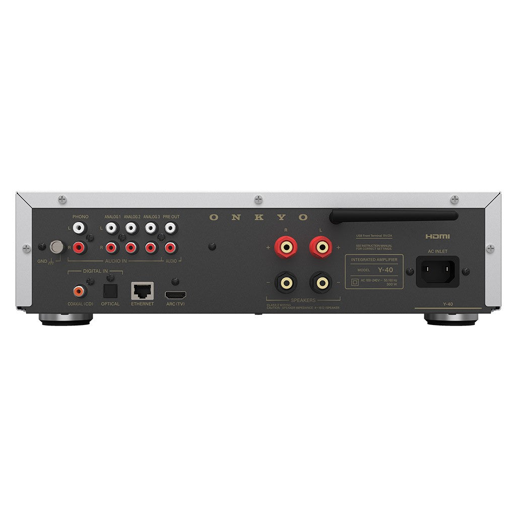 ONKYO MUSE Y40 SILVER Amplificatore integrato Audiophile streamer,. DAC e Phono