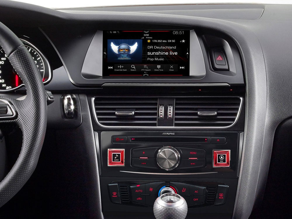 Alpine X702D-A4 Unità Centrale + Mascherina e cavi per AUDI A4 e A5 Touch 7" Android + Car Play Navi-BT - TechSoundSystem.com