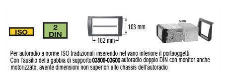 Phonocar 03376 Mascherina 1-2 DIN per VW Touareg 11- Multivan 03-11 Trasporter T5 04-11 colore nero - TechSoundSystem.com