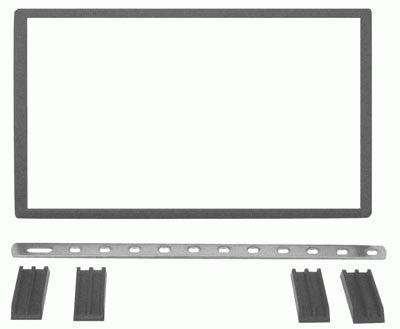 Cornice di rifinitura con foro 2Din colore antracite Ssangyong Kyron-Actyon - TechSoundSystem.com