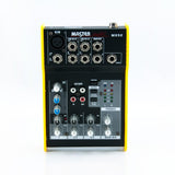 Master Audio MX52 Mixer compatto a 5 canali, 1 mono e 4 stereo, alimentazione +48v - TechSoundSystem.com