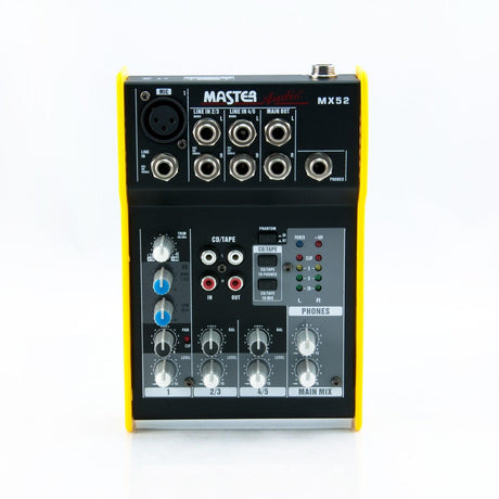 Master Audio MX52 Mixer compatto a 5 canali, 1 mono e 4 stereo, alimentazione +48v - TechSoundSystem.com