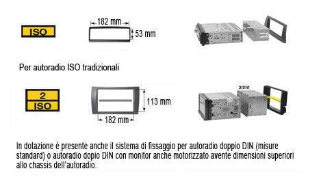 Kit fissaggio per autoradio 1/2 DIN Honda Odyssey - CR-V - Accord colore nero - TechSoundSystem.com