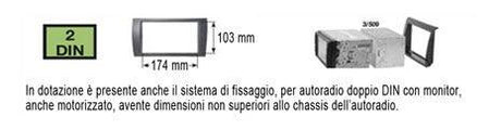 Phonocar 03633 Mascherina 2 DIN per Fiat Bravo 07- colore nero lucido - TechSoundSystem.com