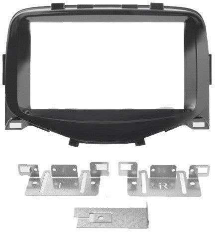 Phonocar 03701 Mascherina 2 Din per Citroen C1 14- Peugeot 108 14- Toyota Aygo 14- colore nero lucido - TechSoundSystem.com