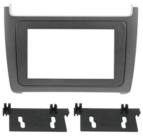 Phonocar 03715 Mascherina 2 Din per VW Polo (6C) 14- colore nero opaco - TechSoundSystem.com