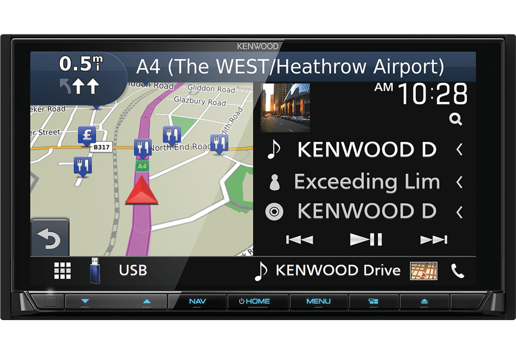 Kenwood DNX9180DABS autoradio 2 DIN con GPS Apple Carplay, Android Auto, Bluetooth e DAB+ - TechSoundSystem.com