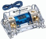 Portafusibile con voltmetro fusibile ANL (maxi lama) Cavo In/Out 50 mm2 Phonocar 04490 - TechSoundSystem.com