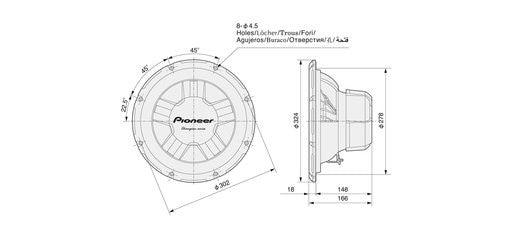 Pioneer TS-W311 Subwoofer a cassa chiusa bobina singola 4 Ohm 30 cm (1000W) - TechSoundSystem.com
