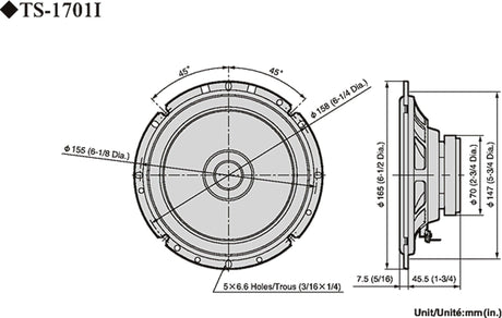 Pioneer TS-1701i Altoparlanti Doppio cono da 17 cm (170W) multimarca COPPIA - TechSoundSystem.com