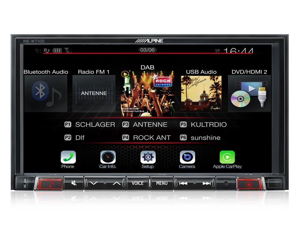 Alpine INE-W710DC Media Station 7'' con Bluetooth, App CarPlay, Android Auto e Navi + Mappe Truck - TechSoundSystem.com