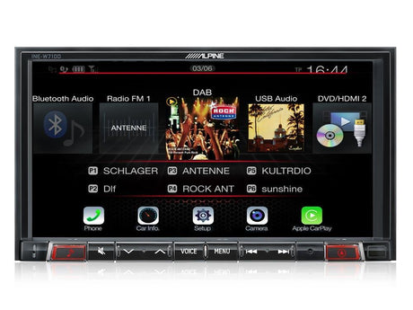 Alpine INE-W710DC Media Station 7'' con Bluetooth, App CarPlay, Android Auto e Navi + Mappe Truck - TechSoundSystem.com
