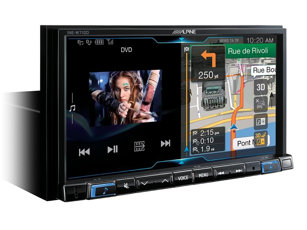 Alpine INE-W710DC Media Station 7'' con Bluetooth, App CarPlay, Android Auto e Navi + Mappe Truck - TechSoundSystem.com