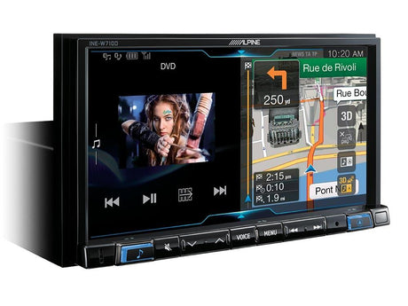 Alpine INE-W710DC Media Station 7'' con Bluetooth, App CarPlay, Android Auto e Navi + Mappe Truck - TechSoundSystem.com