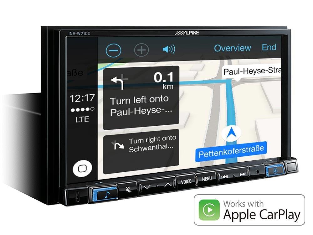 Alpine INE-W710DC Media Station 7'' con Bluetooth, App CarPlay, Android Auto e Navi + Mappe Truck - TechSoundSystem.com