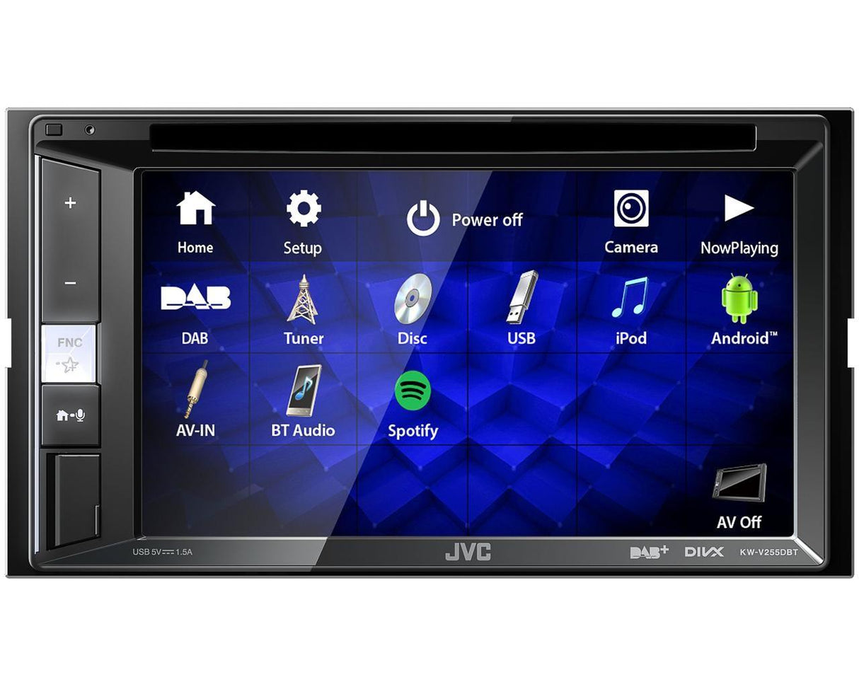 JVC KW-V255DBT autoradio 2 DIN DVD/CD/USB con DAB+ e Bluetooth - TechSoundSystem.com