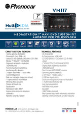 Phonocar VM117 autoradio per Volkswagen Android 7" Navi DVD - TechSoundSystem.com