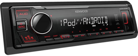 Kenwood KMM-205 autoradio 1 DIN con USB, AUX-IN, smartphone Android - TechSoundSystem.com