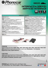 Phonocar 04020 Interfaccia Servizi Multimarca - TechSoundSystem.com
