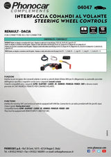 Phonocar 04047 Interfaccia Comandi Al Volante CANBUS per RENAULT, DACIA - TechSoundSystem.com