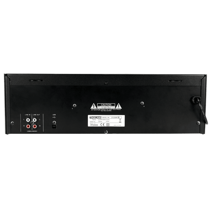 Tascam 202MK7 REGISTRATORE A DOPPIA CASSETTA E USB - TechSoundSystem.com
